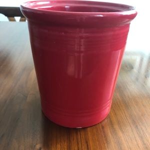 Scarlet Fiesta Ware Crock